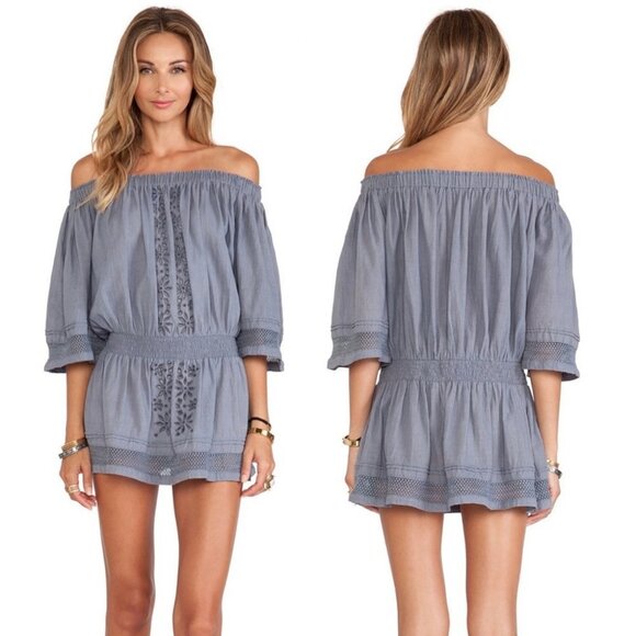 Anthropologie Revolve Tularosa Fiona Dress Folk Stone Grey Size Small Bohemian S - Picture 3 of 12